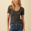Itana Dream Rib Tee - Anthracite -AMOUR VERT Sales 0018 SS Itana Anthracite 1