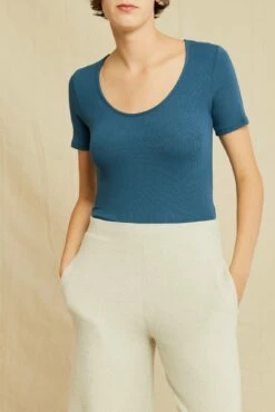 Itana Dream Rib Tee - Azure
