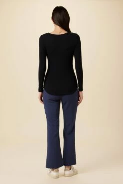 Itana Long Sleeve Dream Rib Tee - Black -AMOUR VERT Sales 0018 Short Sleeve Itana Black 3 3fa4681c cb76 48d2 bfb5 f1e2cd50d4d2