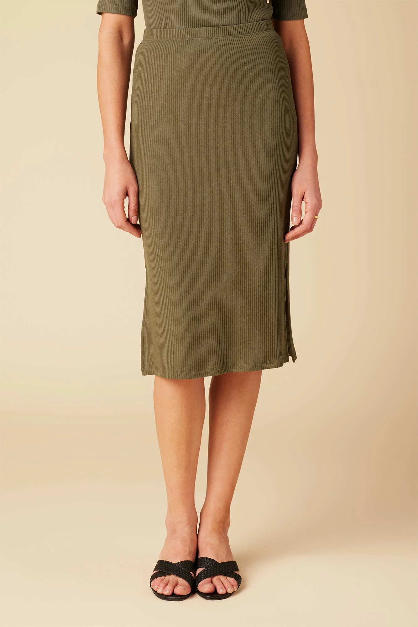 Vindy Paris Rib Skirt - Calla Green 3 Vindy Paris Rib Skirt - Calla Green