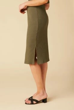 Vindy Paris Rib Skirt - Calla Green 9 Vindy Paris Rib Skirt - Calla Green -AMOUR VERT Sales 0054 Vindy Calla Green 2