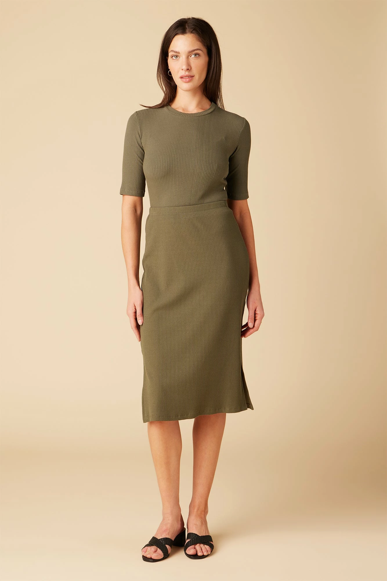 Vindy Paris Rib Skirt - Calla Green 4 Vindy Paris Rib Skirt - Calla Green - Image 2