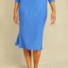 Vindy Paris Rib Skirt - Lapis
