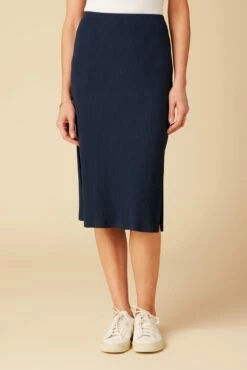 Vindy Paris Rib Skirt - Ocean