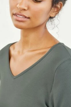 Celine 3/4 Sleeve Dream Rib Tee - Moss -AMOUR VERT Sales 0069 Celine Moss 1164 web e492acb5 8b2a 473b af02 a7d8c54181b0