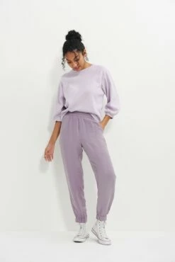 Henri Cupro Joggers - Lilac