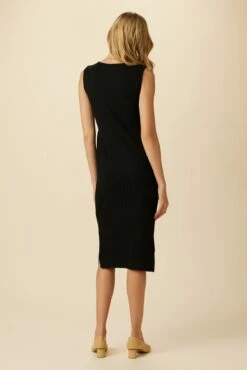 Cornelia Provence Rib Dress - Black -AMOUR VERT Sales 0082 Cornelia Rib Black 3