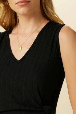 Cornelia Provence Rib Dress - Black -AMOUR VERT Sales 0082 Cornelia Rib Black 4