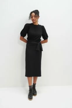 Aria Reverie Terry Skirt - Black