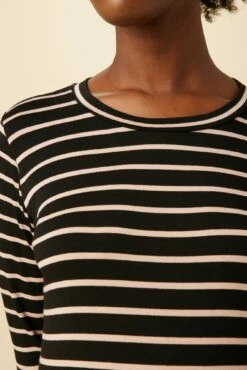 Berkeley Long Sleeve Dream Knit Tee - Black And Rose 9 Berkeley Long Sleeve Dream Knit Tee - Black And Rose -AMOUR VERT Sales 0108 Berkeley Long Sleeve Black and Rose 4