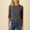 Berkeley Long Sleeve Dream Knit Tee - Azure Umber Stripe -AMOUR VERT Sales 0108 Long Sleeve Berkeley Basque Stripe 1 b60223cb d2a5 4132 a175 14364dce0669