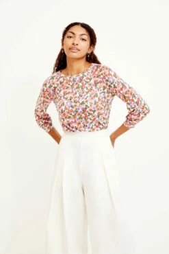 Issa Silken Modal Tee - Seaside Floral