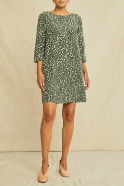 Sandrine Washable Silk Dress - Rocher Dot