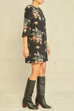 Sandrine Washable Silk Dress -AMOUR VERT Sales 0135 Sandrine Treviso Print 1441 web