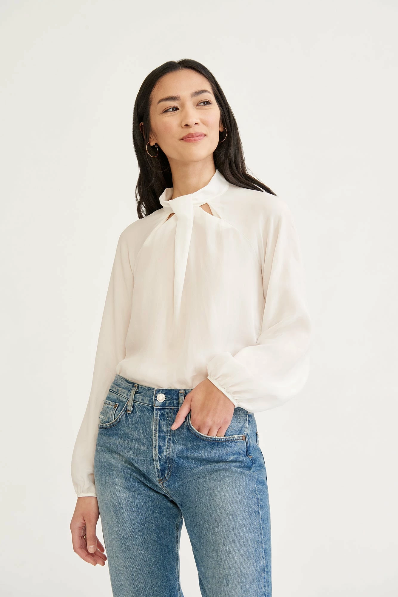 Papillon Cottonseed Cupro Blouse - Ivory 3 Papillon Cottonseed Cupro Blouse - Ivory