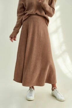 Blaze Cloud Rib Skirt -AMOUR VERT Sales 0170 Blaze Knit Brown 2663 web