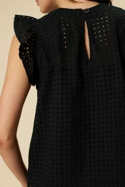 Katia Cotton Eyelet Blouse - Black -AMOUR VERT Sales 0179 Katia Eyelet Black 5