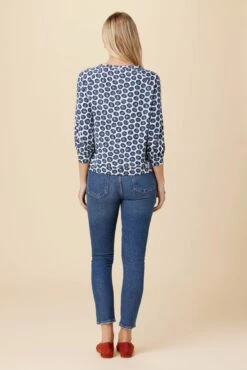 Issa Reverie Knit Tee - Calico Navy -AMOUR VERT Sales 0223 Issa Calico Navy 3