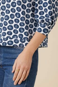 Issa Reverie Knit Tee - Calico Navy -AMOUR VERT Sales 0223 Issa Calico Navy 4