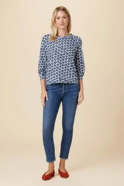 Issa Reverie Knit Tee - Calico Navy -AMOUR VERT Sales 0223 Issa Calico Navy 5