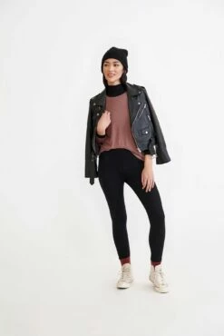 Magda Dream Rib Leggings -AMOUR VERT Sales 0260 Magda Dream Rib Black 1752 web