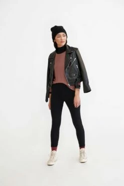 Magda Dream Rib Leggings -AMOUR VERT Sales 0260 Magda Dream Rib Black 1759 web