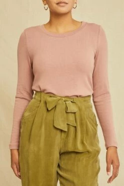 Berkeley Long Sleeve Dream Rib Tee - Quartz