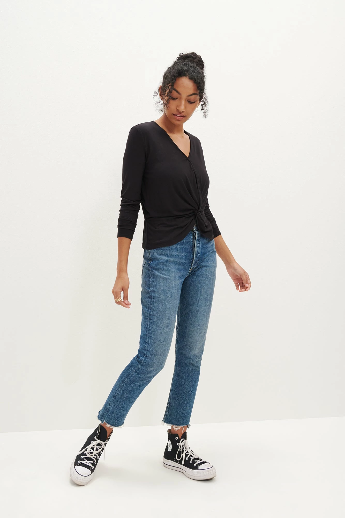 Stinson Long Sleeve Dream Knit Tee - Black 6 Stinson Long Sleeve Dream Knit Tee - Black - Image 4