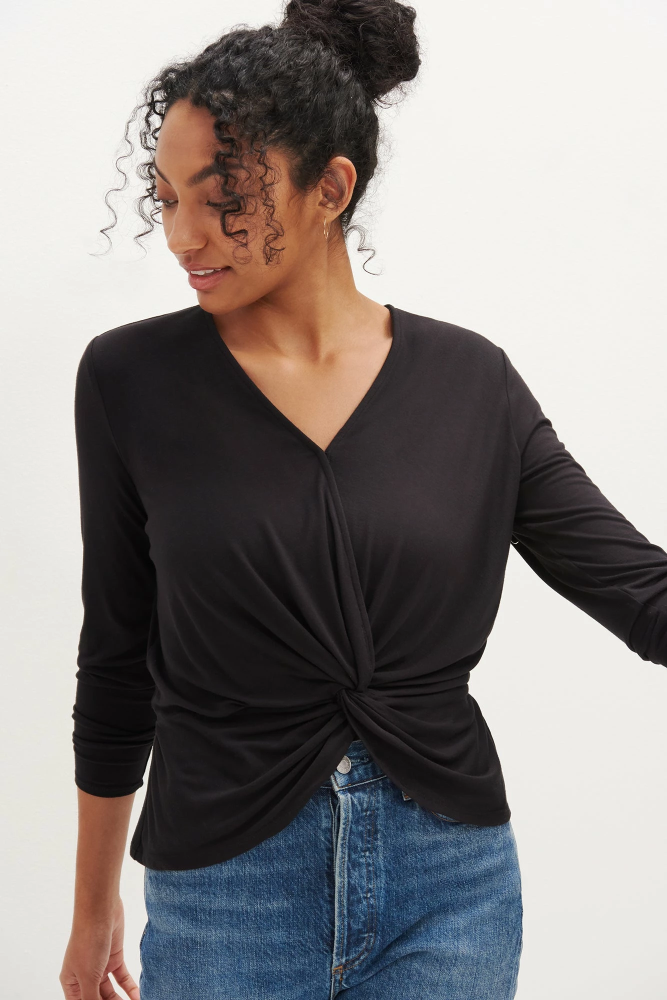 Stinson Long Sleeve Dream Knit Tee - Black 3 Stinson Long Sleeve Dream Knit Tee - Black