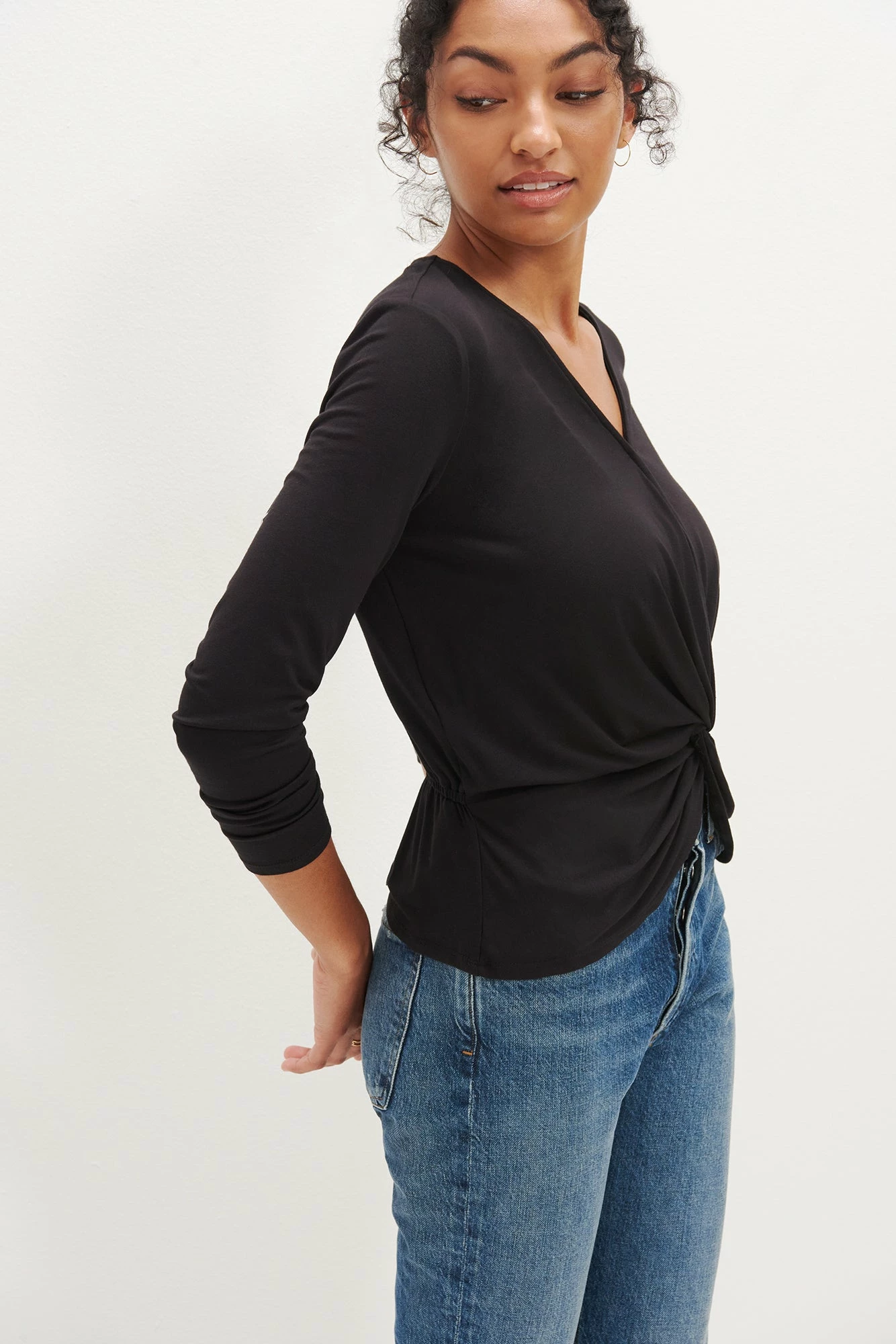 Stinson Long Sleeve Dream Knit Tee - Black 7 Stinson Long Sleeve Dream Knit Tee - Black - Image 5