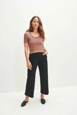 Willow Paris Rib Pants - Black