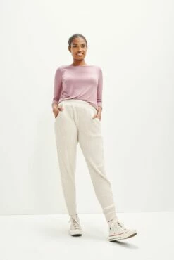 Skylar Linen Rib Joggers -AMOUR VERT Sales 0328 Skylar Linen Rib Linen 2331 web