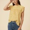 Calla Ecovero Blouse - Calico Sunflower -AMOUR VERT Sales 0329R1 Calla Calico Sunflower 1