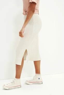 Vindy Linen Rib Skirt -AMOUR VERT Sales 0343 Vindy Linen Rib Linen 0313 Web