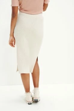 Vindy Linen Rib Skirt -AMOUR VERT Sales 0343 Vindy Linen Rib Linen 0324 Web