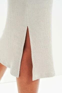 Vindy Linen Rib Skirt -AMOUR VERT Sales 0343 Vindy Linen Rib Linen 0341 Web