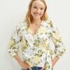 Linette Upcycled Cotton Blouse - Capri Floral