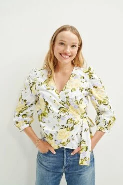 Linette Upcycled Cotton Blouse - Capri Floral