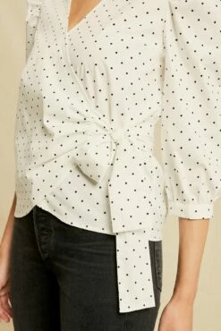 Linette Upcycled Cotton Blouse - Polka Dot -AMOUR VERT Sales 0359 Linette Upcycle Black Polka Dot 0663 Web 0b05a386 cf25 4554 a86f bfb689b34200