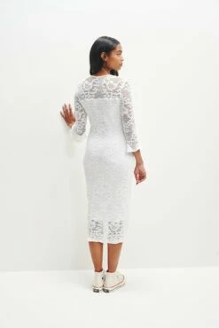 Fabienne Crochet Dress -AMOUR VERT Sales 0368 Fabienne White 0780 web