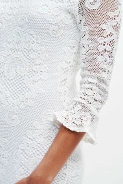 Fabienne Crochet Dress -AMOUR VERT Sales 0368 Fabienne White 0814 web