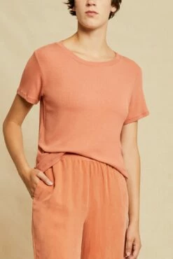 Berkeley Dream Rib Tee - Hibiscus