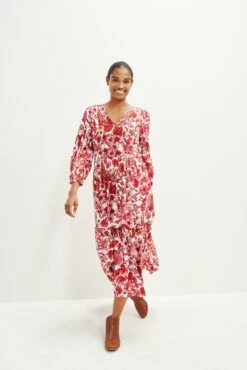 Faye Nouveau Silk Dress -AMOUR VERT Sales 0374 Faye Elsinore Floral 1843 web