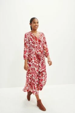 Faye Nouveau Silk Dress -AMOUR VERT Sales 0374 Faye Elsinore Floral 1844 web