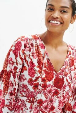 Faye Nouveau Silk Dress -AMOUR VERT Sales 0374 Faye Elsinore Floral 1866 web