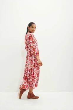 Faye Nouveau Silk Dress -AMOUR VERT Sales 0374 Faye Elsinore Floral 1877 web