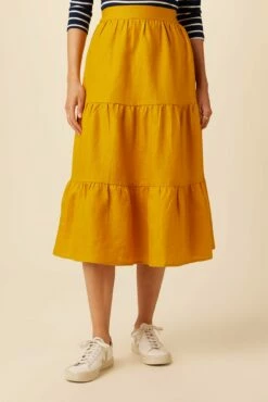 Jill Linen Skirt - Sunflower