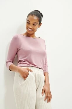 Francoise 3/4 Sleeve Dream Knit Tee - Lilac -AMOUR VERT Sales 0422 3Q Slv Francoise Lilac 2279 web ae6398a9 2136 4489 ae60 6d3fdf55b4b9