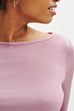 Francoise 3/4 Sleeve Dream Knit Tee - Lilac -AMOUR VERT Sales 0422 3Q Slv Francoise Lilac 2306 web af715151 a854 4e36 8acd b03add3e9162