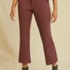 Beatrice Cropped Flare Pant - Mocha -AMOUR VERT Sales 0429 Beatrice Cropped Flare Mocha 3130 web bd7374a4 9e6c 41d0 825b 23e81f6332ad